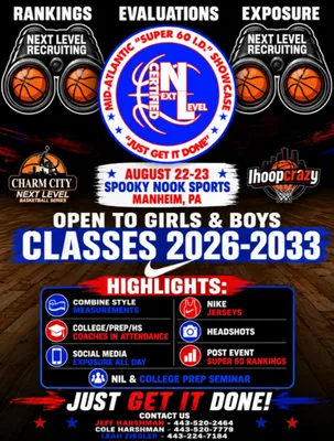 Next Level Mid-Atlantic "Super 60 I.D. Showcase-Combine" logo